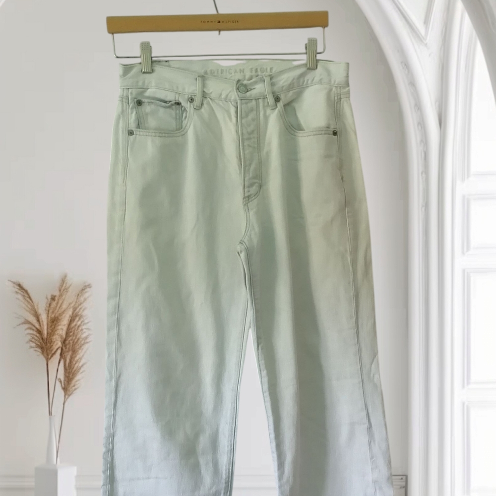 American Eagle Outfitters Mint Green Straight Leg Pants